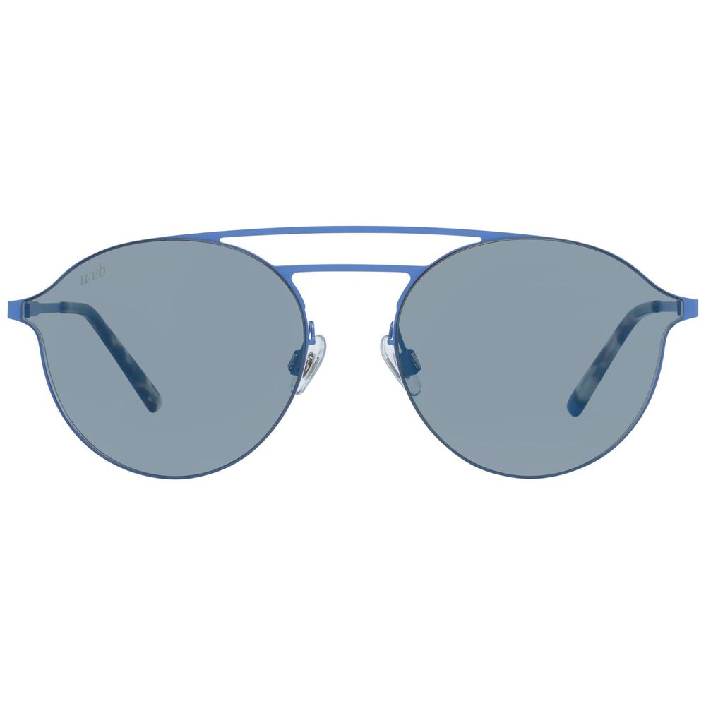 Sonnenbrille aus blauem Metall