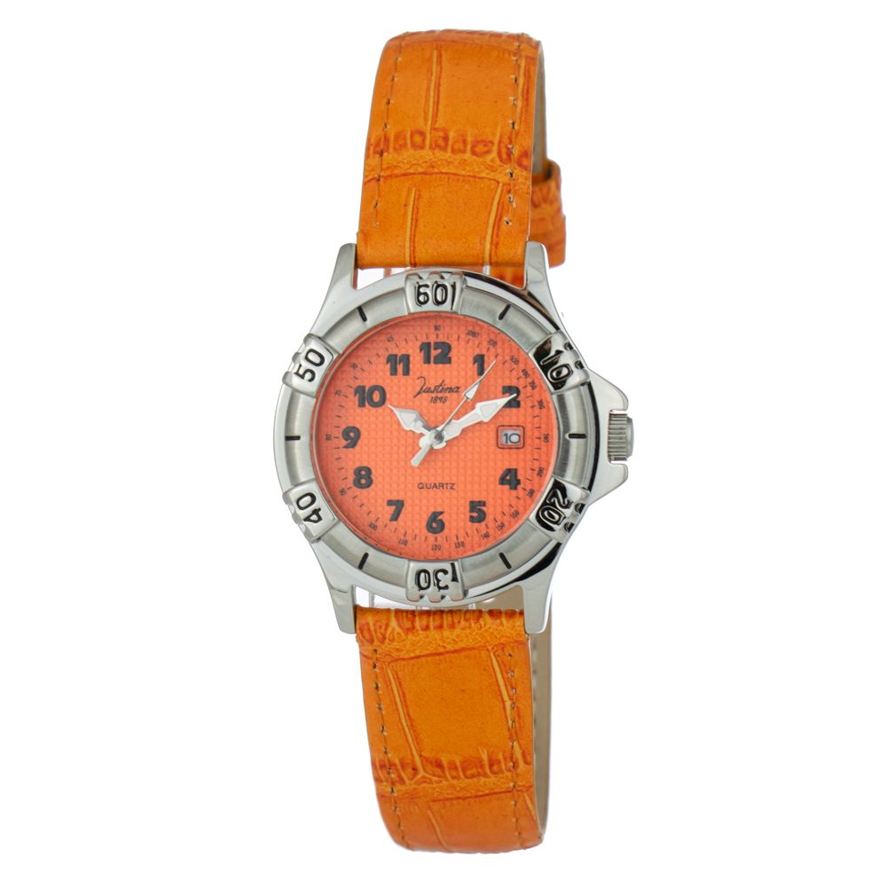 Orologio da donna in pelle arancione