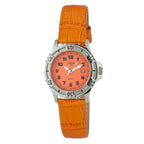Orologio da donna in pelle arancione