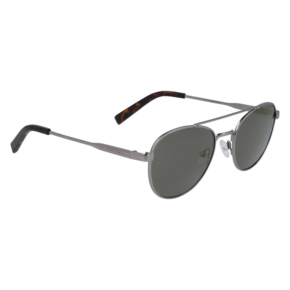 Sonnenbrille aus grauem Metall