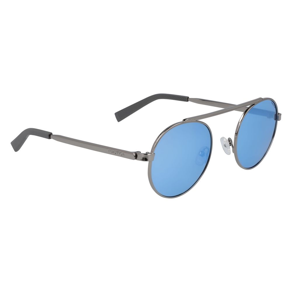 Sonnenbrille aus grauem Metall