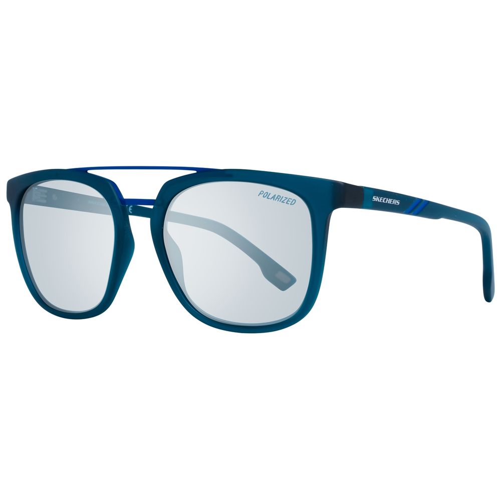 Blaue Metallsonnenbrille
