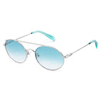 Sonnenbrille aus silbernem Metall