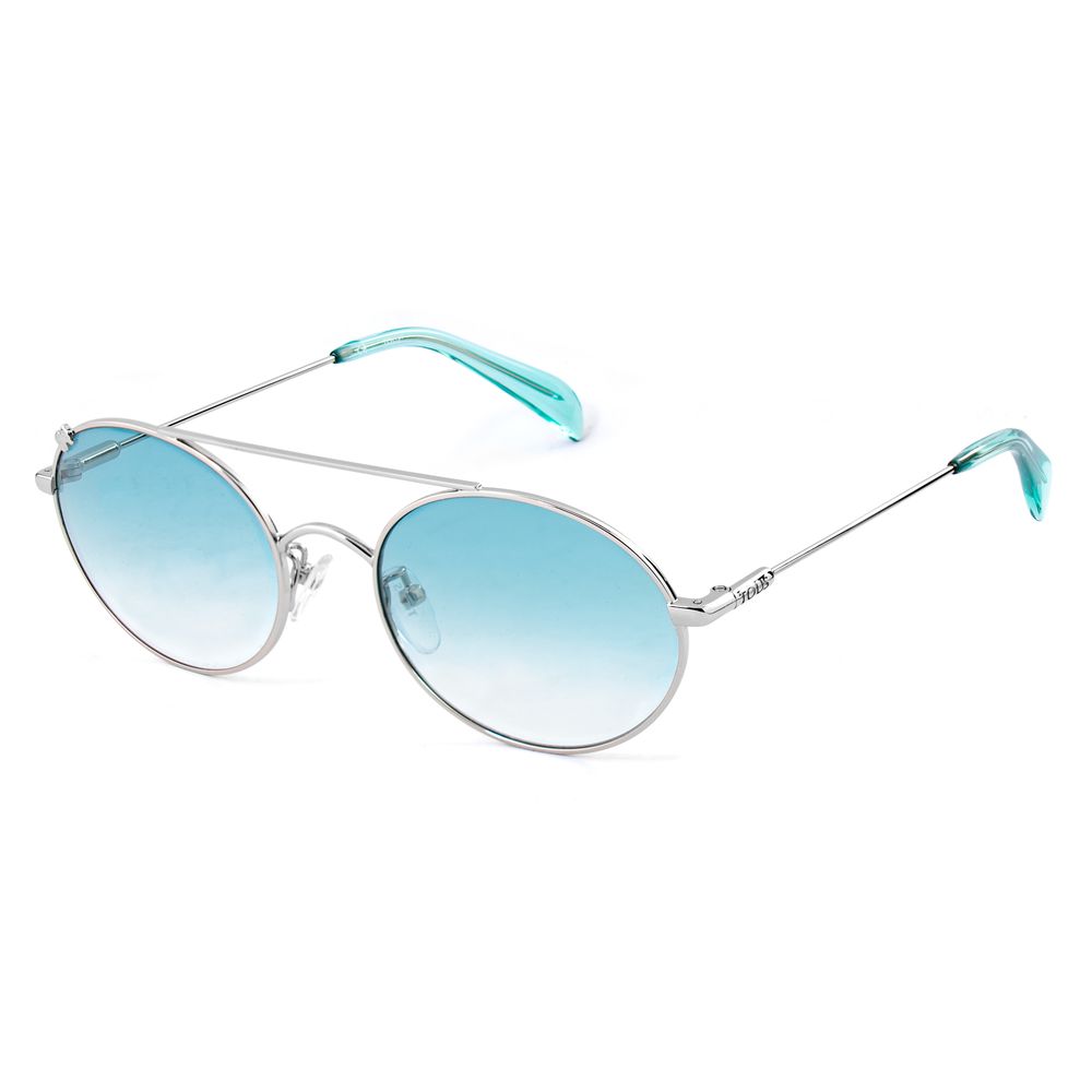Sonnenbrille aus silbernem Metall