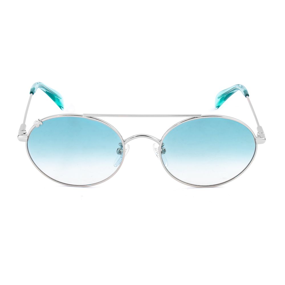 Sonnenbrille aus silbernem Metall
