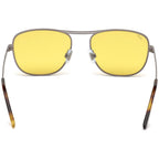 Sonnenbrille aus silbernem Metall
