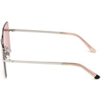 Sonnenbrille aus silberfarbenem Metall