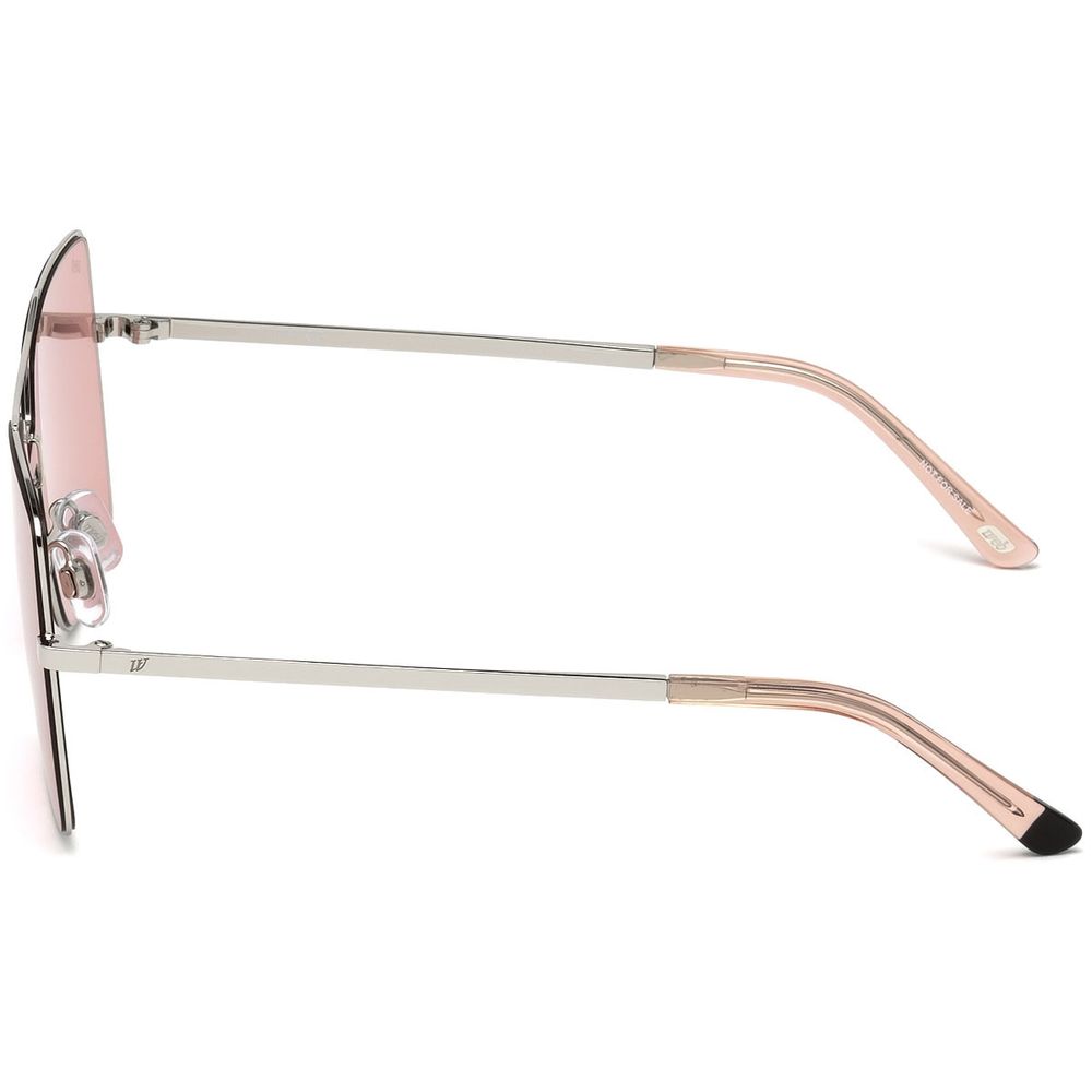 Sonnenbrille aus silberfarbenem Metall