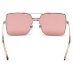 Sonnenbrille aus silberfarbenem Metall