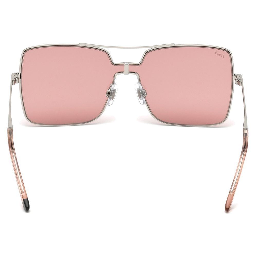 Sonnenbrille aus silberfarbenem Metall