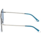 Sonnenbrille aus silbernem Metall