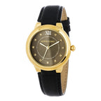 Uhr mit schwarzem Lederarmband
