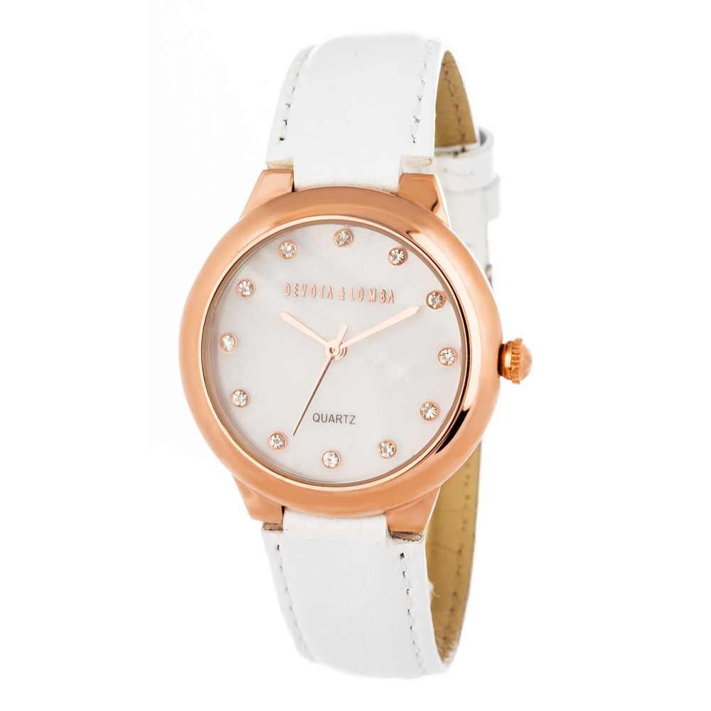 Orologio da donna in pelle bianca