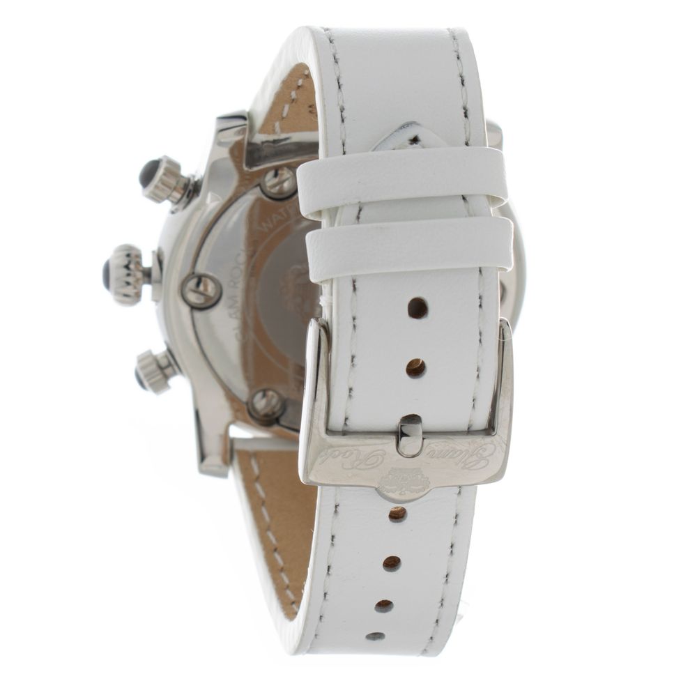 Schwarze Lederarmbanduhr