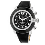 Armbanduhr aus schwarzem Leder