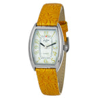 Orange Leather Dress Watch