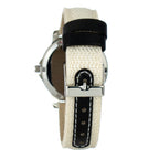 Beige Lederarmbanduhr