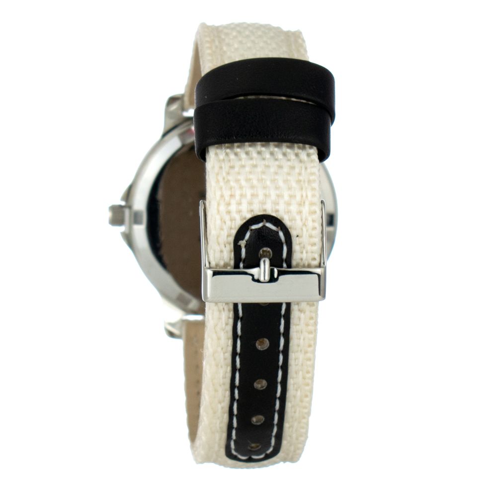 Beige Lederarmbanduhr
