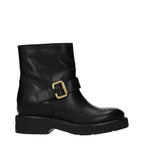 Black Leather Ankle Boots