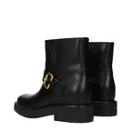 Black Leather Ankle Boots