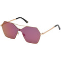 Rosegoldene Metallsonnenbrille