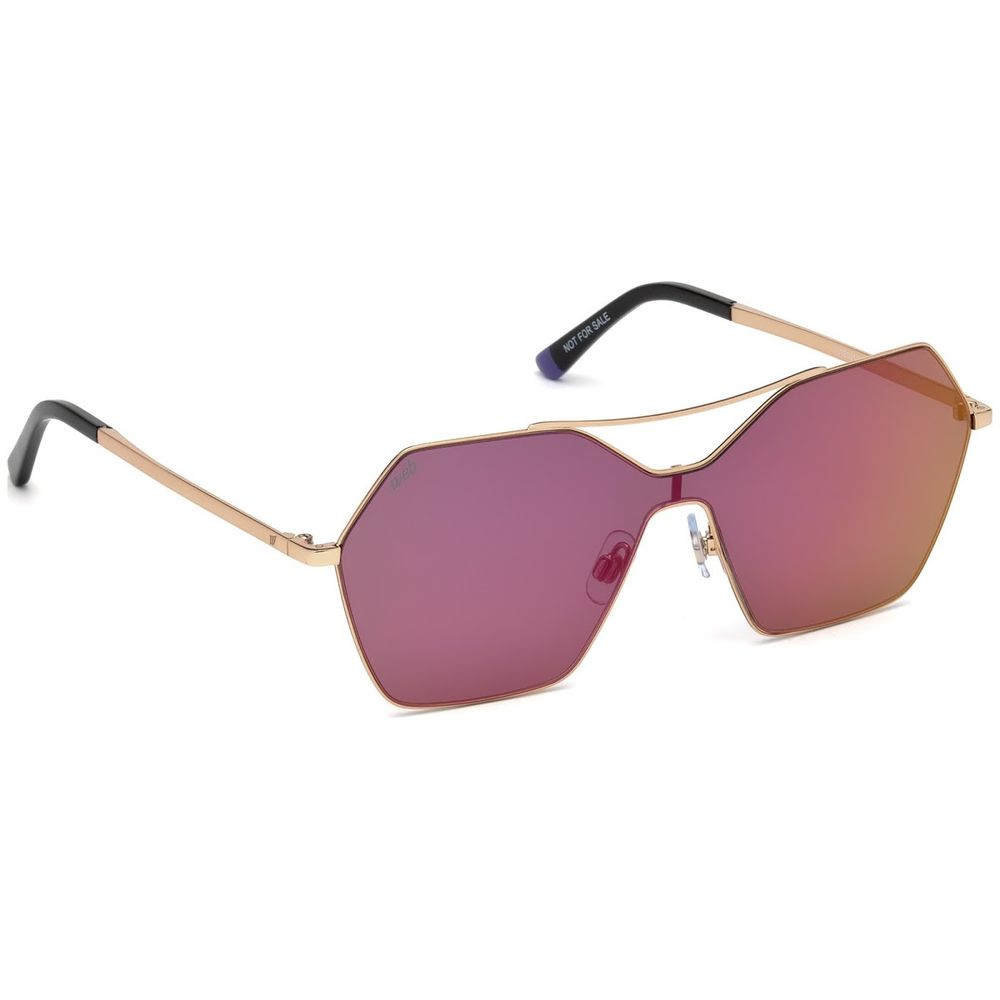 Rosegoldene Metallsonnenbrille