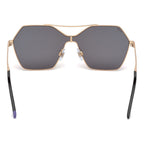 Rosegoldene Metallsonnenbrille