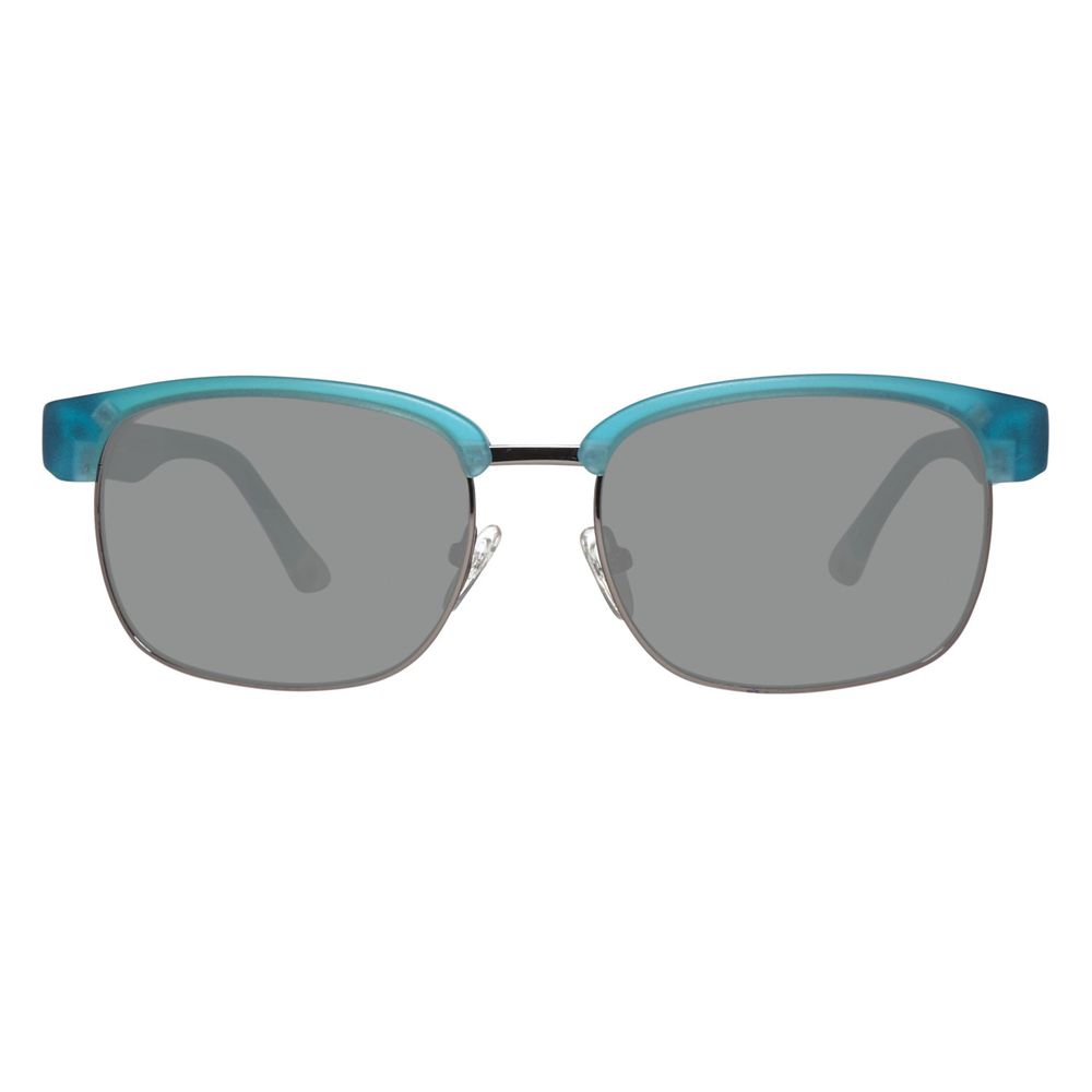Blaue Sonnenbrille aus Metall