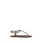 Braune Satin-Sandalen
