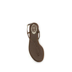 Braune Satin-Sandalen