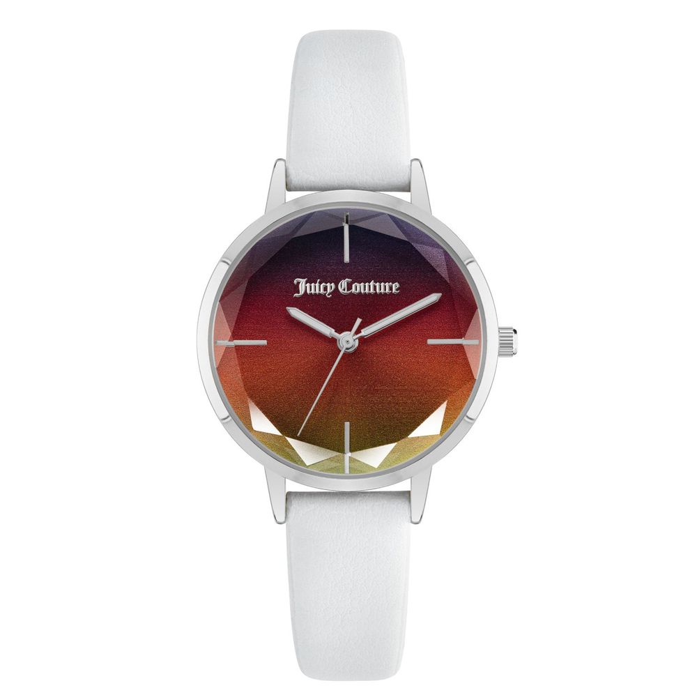 Weiße Kunststoff-Kleideruhr