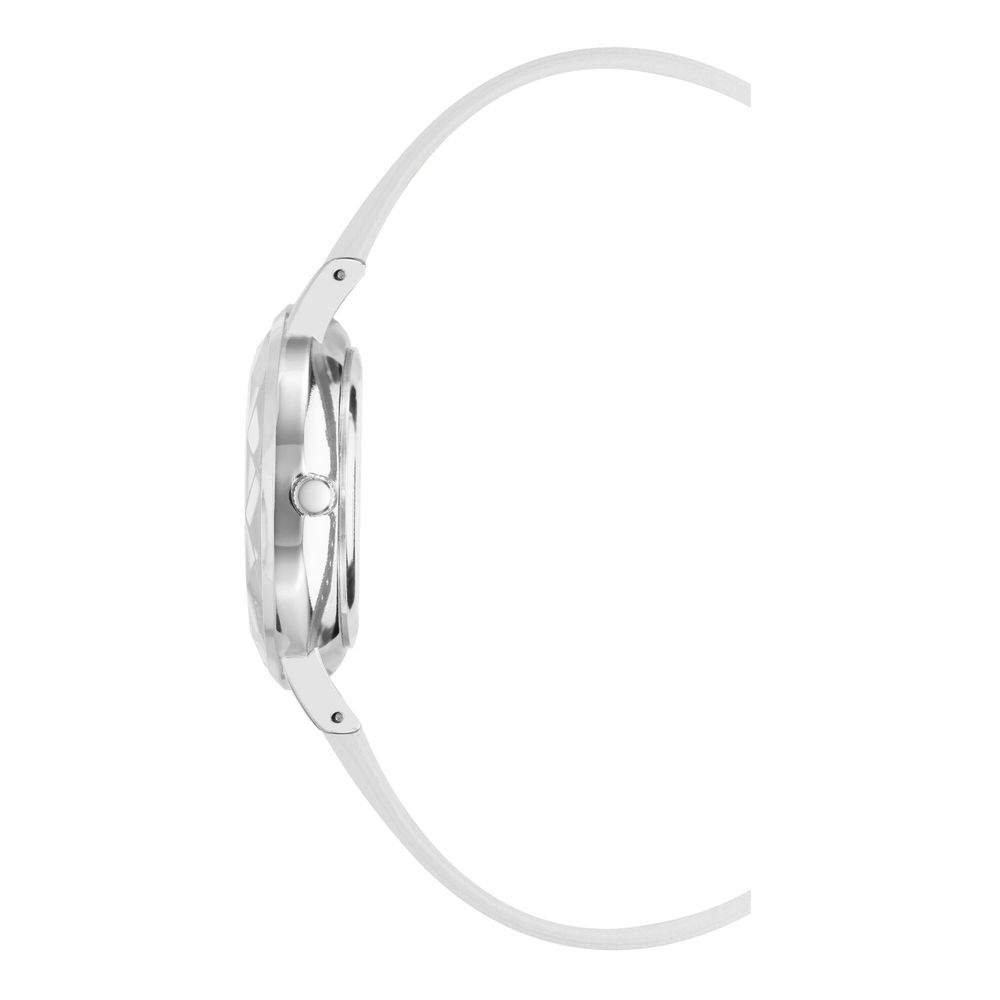 Weiße Kunststoff-Kleideruhr