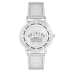 Silver Plastic Dress Watch
