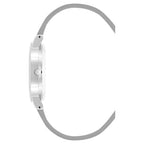 Silver Plastic Dress Watch