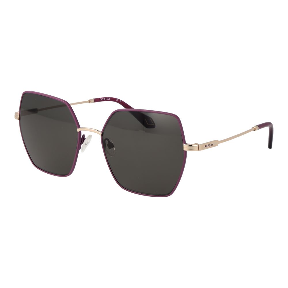 Lilafarbene Sonnenbrille aus Metall