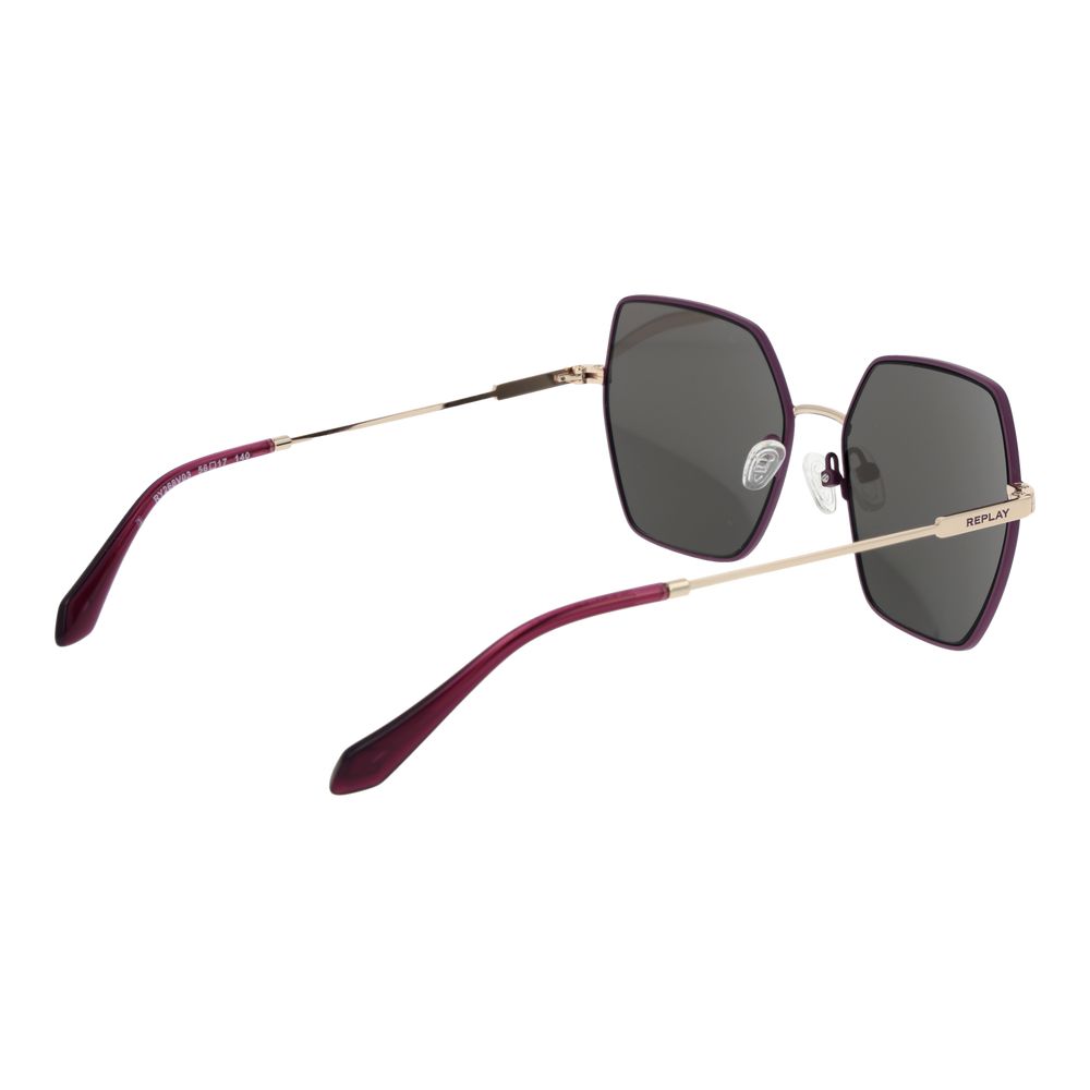 Lilafarbene Sonnenbrille aus Metall