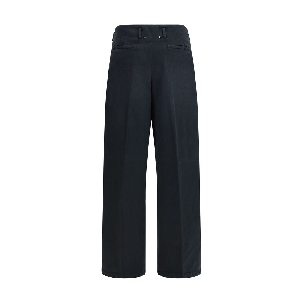 Schwarze Freizeithose aus Baumwolle