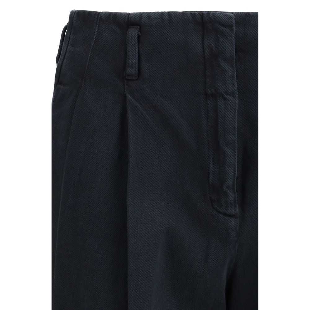 Schwarze Freizeithose aus Baumwolle