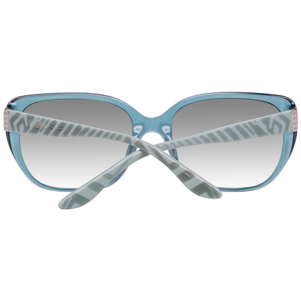 Sonnenbrille aus blauem Kunststoff