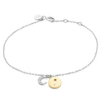 Graues Silberarmband