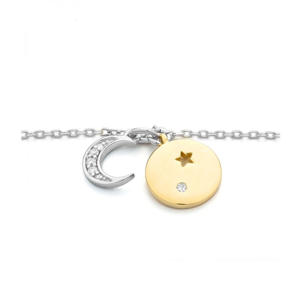 Graues Silberarmband