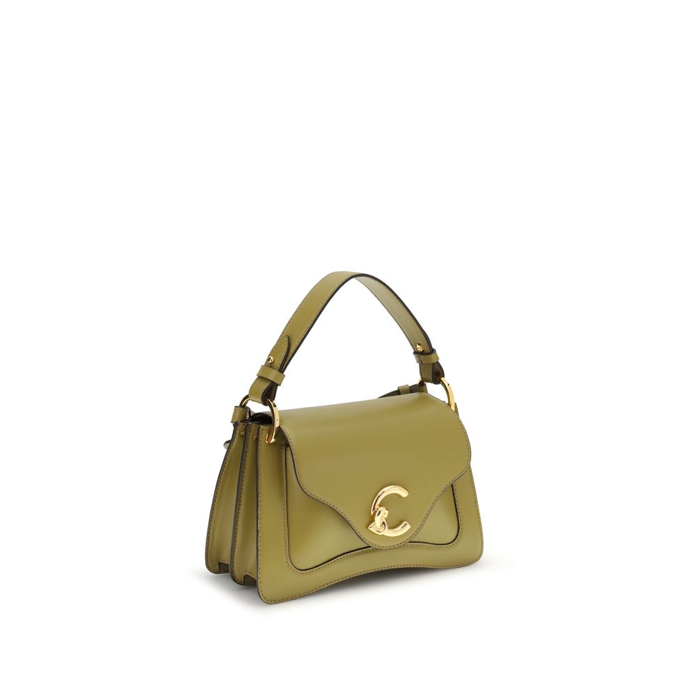 Handtasche aus zweifarbigem Kalbsleder vom Hausrind