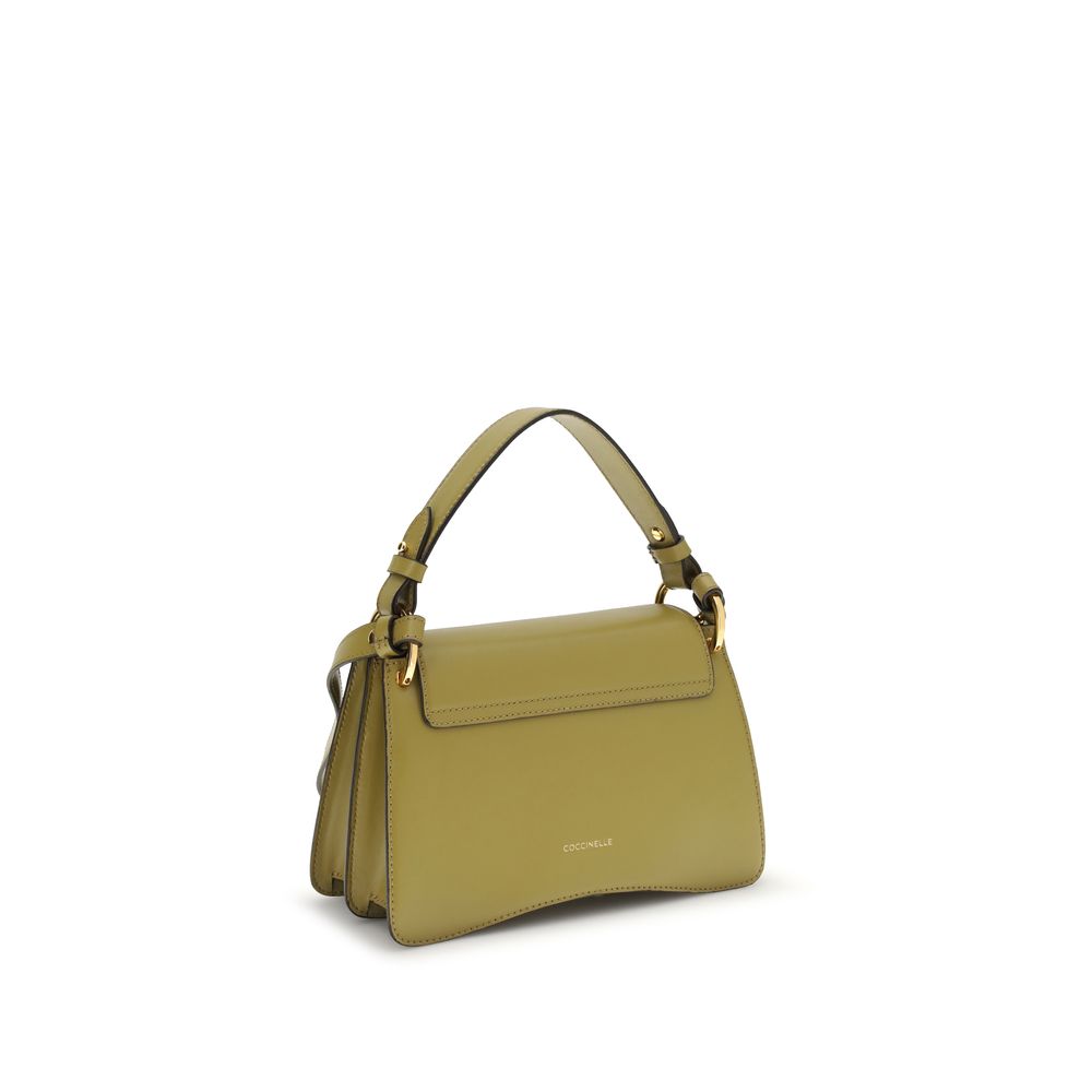 Handtasche aus zweifarbigem Kalbsleder vom Hausrind