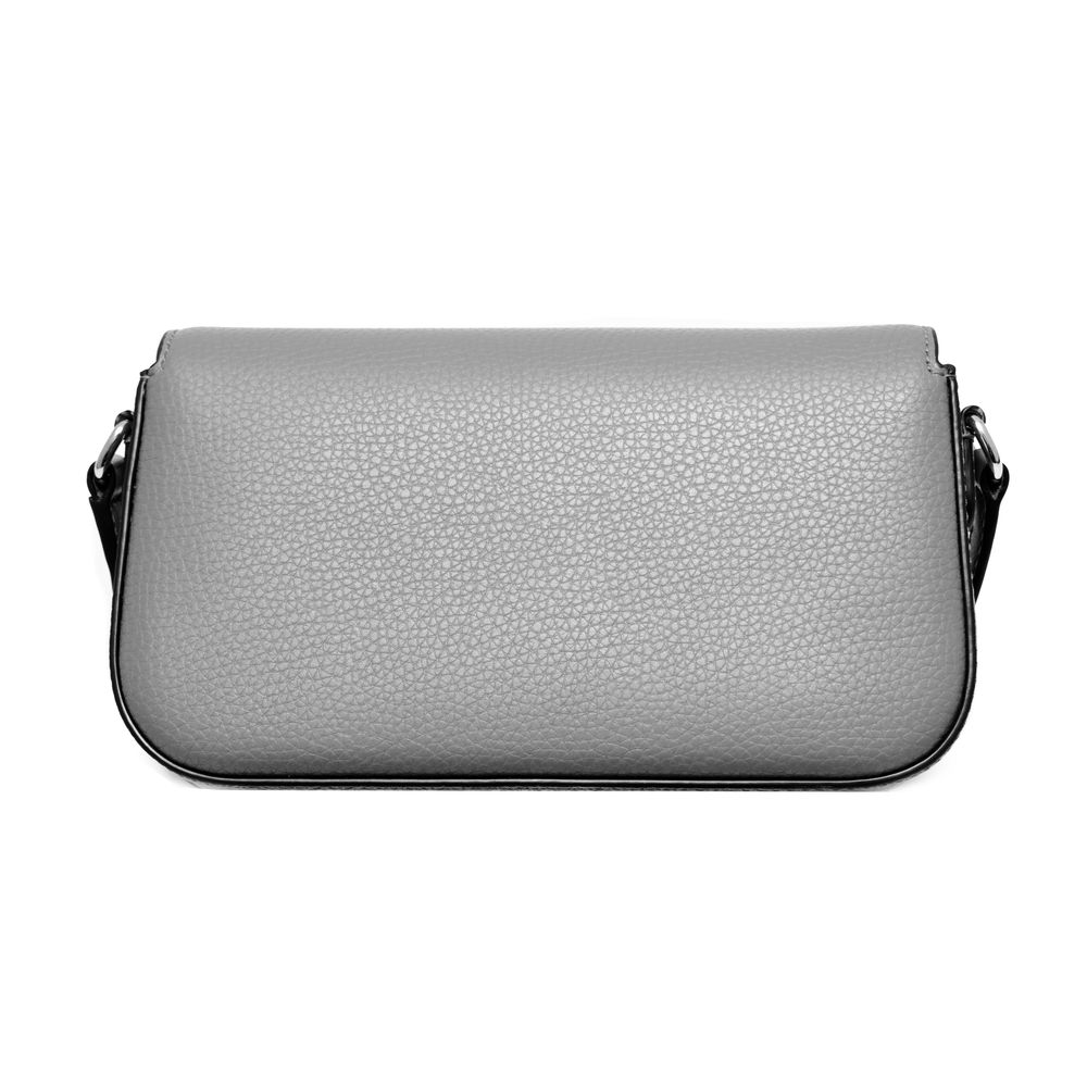 Borsa a tracolla in pelle grigia