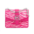 Borsa a tracolla in pelle multicolore