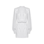 White Polyester Casual Dress
