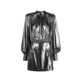 Silver Polyester Cocktail Dress