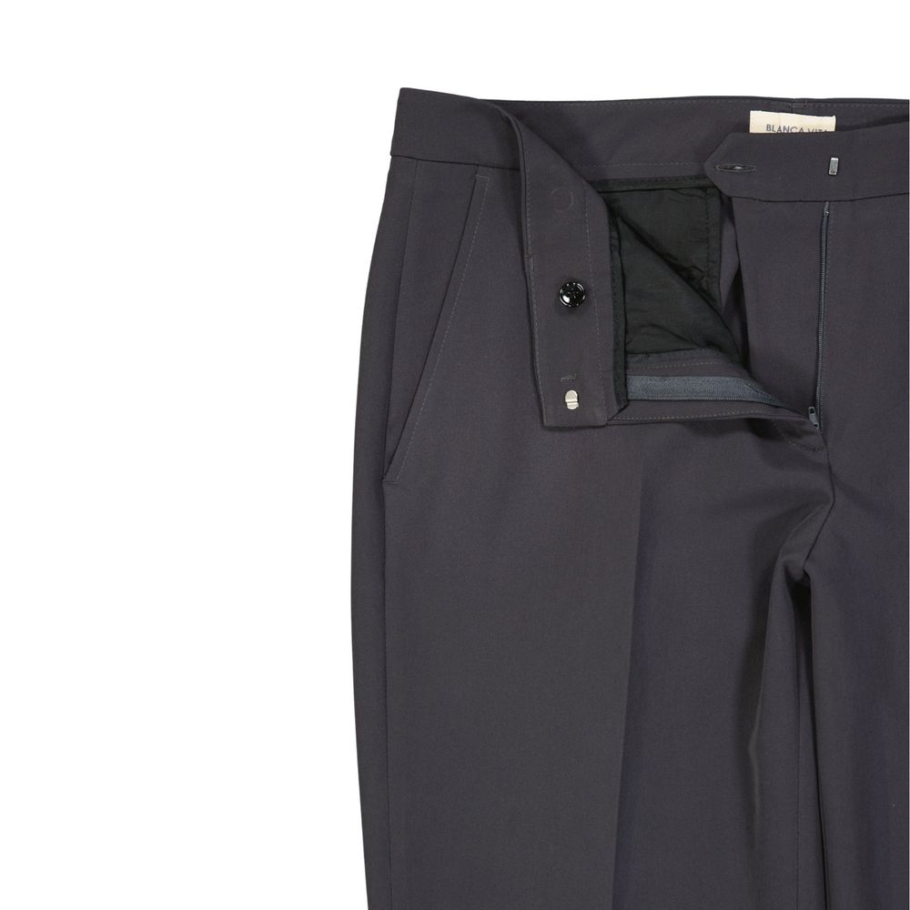 Pantaloni Cropped Grigio in Elastan