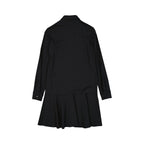 Schwarzes, lässiges Elastan-Kleid