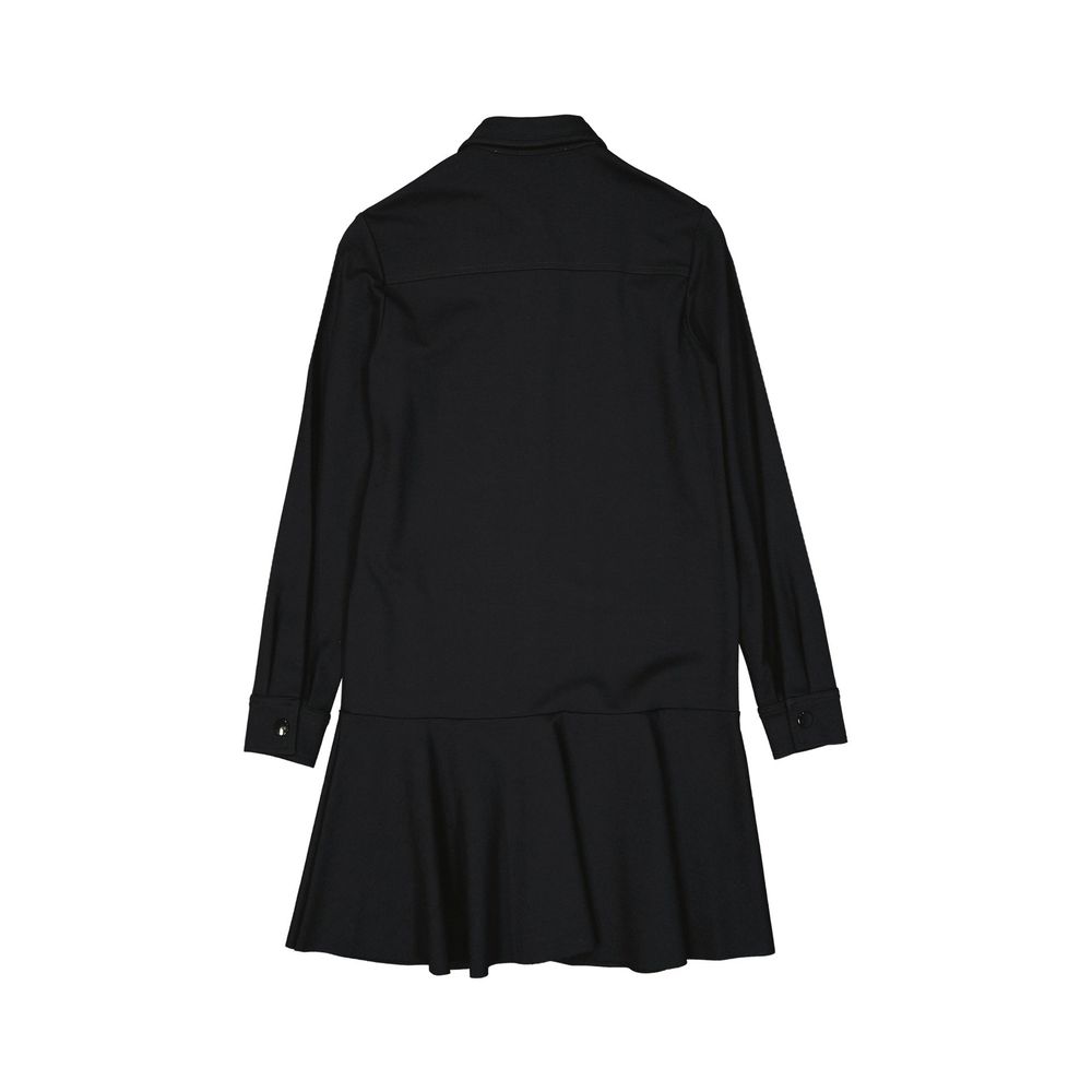 Schwarzes, lässiges Elastan-Kleid
